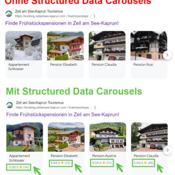 "Structured Data Carousels" in der Google Suche